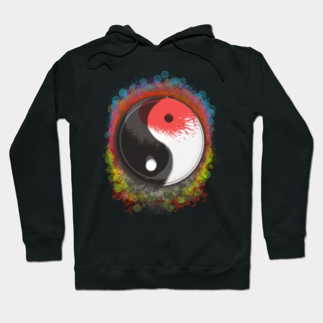 Yin Yang Art Design Hoodie by Markyartshop
